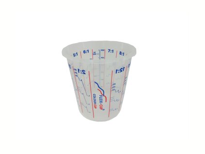Mischbecher mit Skala und ml-Markierungen / mixing cup with scale and ml markings