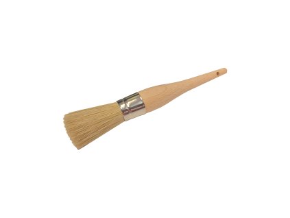 Kapselpinsel runder Kopf Ø 30 mm Gesamterscheinung – Pinsel mit vollständigem runden Borstenkopf und Stiel – Capsule brush round head Ø 30 mm full view