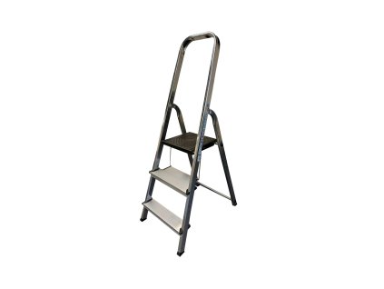 Alu-Haushaltsleiter einseitig mit Plattform & Stufen / aluminum household ladder single side with platform & steps