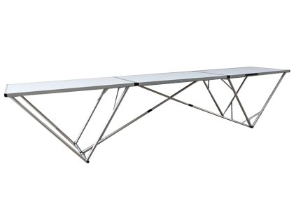 ASKON Alu Tapeziertisch 298×60×80 Weißplatte aluminium wallpaper table white top