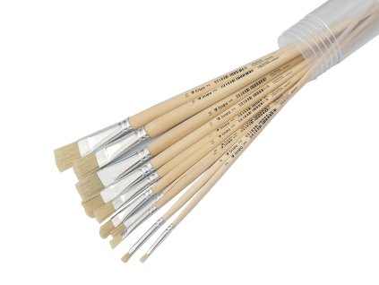 Acryl-Öl Pinselset Größen 2-20 hell gebleichte Borsten paint brushes set sizes 2-20