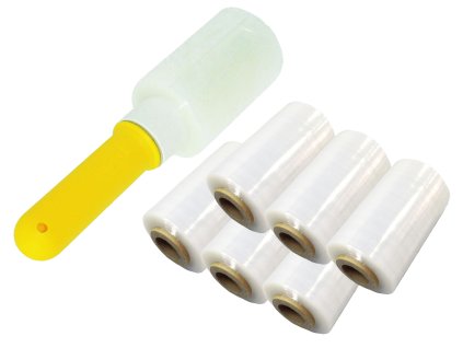 Mini-Stretchfolien-Set transparent mit Abroller – mini stretch film set transparent with dispenser