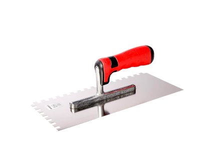 Zahnglättekelle 280 × 130 mm Edelstahl – notch trowel 280×130 mm stainless steel