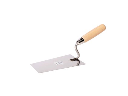 Schwanenhalskelle 160 mm und 180 mm– rostfreies Blatt, Holzgriff, gebogener Hals Gooseneck trowel 160 mm ans 180 mm – stainless blade, wooden handle, curved neck