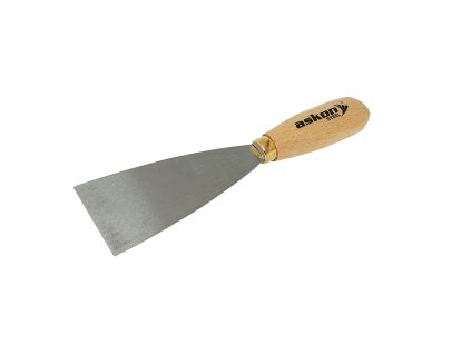 Malerspachtel ASKON 60 mm – gehärtetes Stahlblatt mit Holzgriff Painter’s putty knife ASKON 60 mm – hardened steel blade with wooden handle