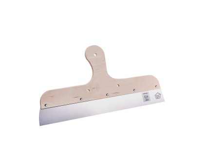 Flächenspachtel Holz mit Edelstahlblatt und klassischem Holzgriff Surface spatula wood with stainless steel blade and classic wooden handle