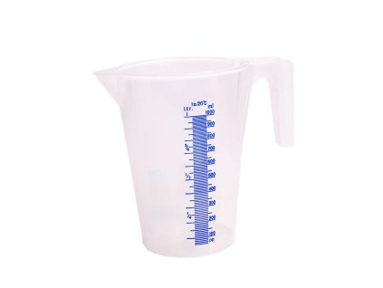 Meßbecher PP mit ml-Skalierung sichtbar / PP measuring cup with visible ml scale