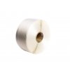 Polyestertextil-Umreifungsband Rolle weiss / polyester textile strapping band roll white