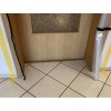 Staubschutztür L-Form schwellenloser Durchgang / dust barrier L-shape thresholdless passage