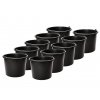 Baueimer PE rund 12 l Metallhenkel schwarz / round PE construction bucket 12 l metal handle black