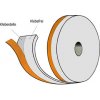 Weißes Dehnfugenband Blendfuge wetterfest /  White joint tape for blend joint weatherproof