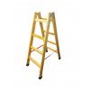 Stufenstehleiter Holz 2×4 Sprossen Vorderansicht / Wooden step ladder 2×4 front view