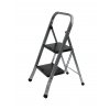 Klapptritt Stahl 2-stufig aufgeklappt Profilansicht / Steel folding step stool 2-step open profile view