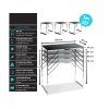 beistelltisch-set-aluminium-3-stueck-verbindbar side-table-set-aluminum-3-pieces-connectable