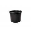 Baueimer rund 12 l schwarzer PE-Kübel / round building bucket 12 L black PE