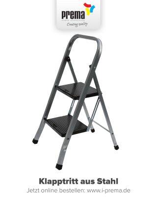 Sicherer Stand bei jedem Einsatz! 🪜💪 Mit dem Klapptritt aus Stahl erreichst du mühelos jede Höhe. Die robuste...