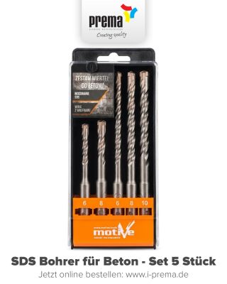Maximale Power für härteste Wände! 🧱💥 Mit dem 5-teiligen SDS-Plus Betonbohrer-Set von i-prema bohrst du mühelos und...