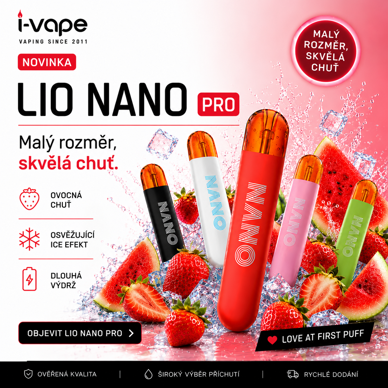 ⭐ Doporučujeme LIO NANO PRO Stylová jednorázová e-cigareta s bohatou chutí a spolehlivým výkonem.