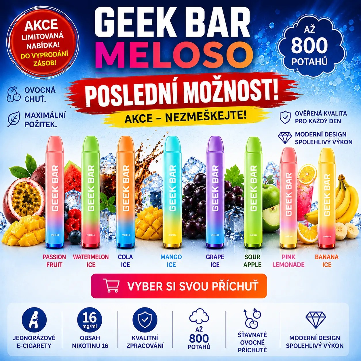 GEEK BAR MELOSO - poslední možnost