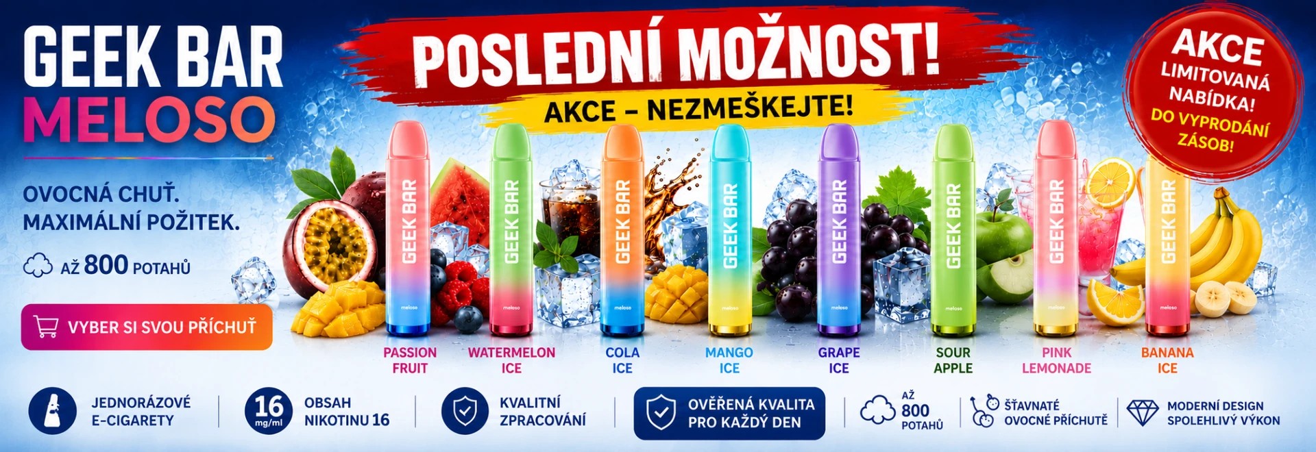 GEEK BAR MELOSO - poslední možnost
