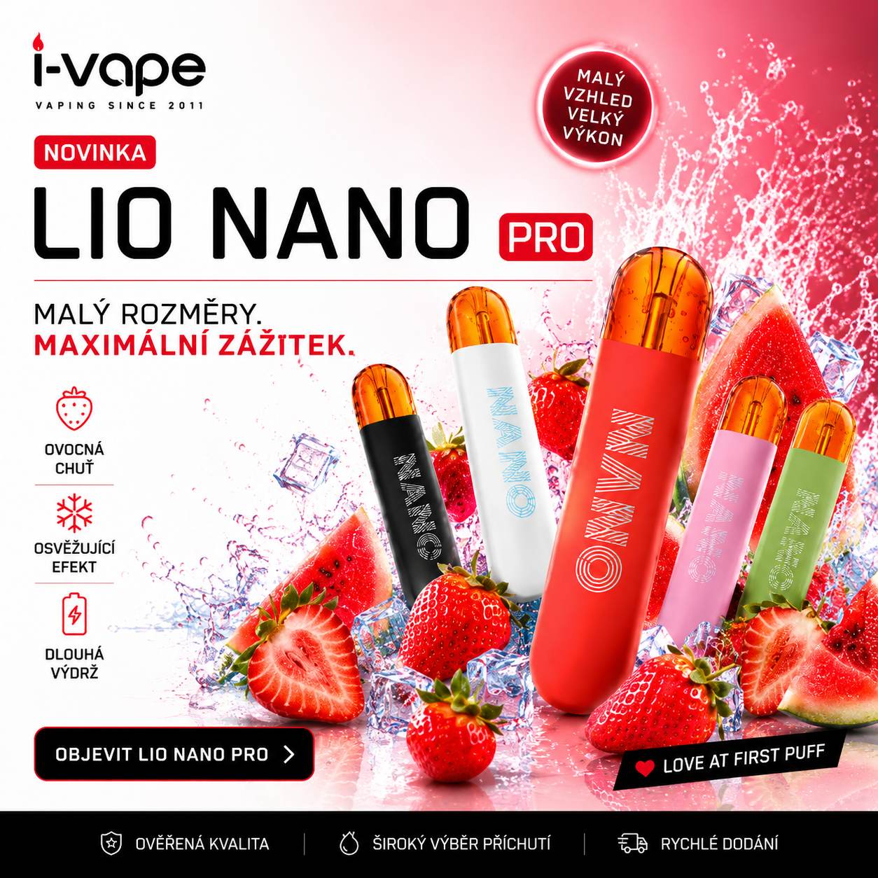 ⭐ Doporučujeme LIO NANO PRO Stylová jednorázová e-cigareta s bohatou chutí a spolehlivým výkonem.