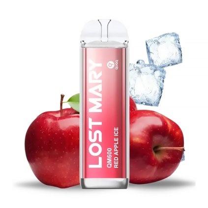 jednorazova elektronicka cigareta lost mary qm600 red apple ice