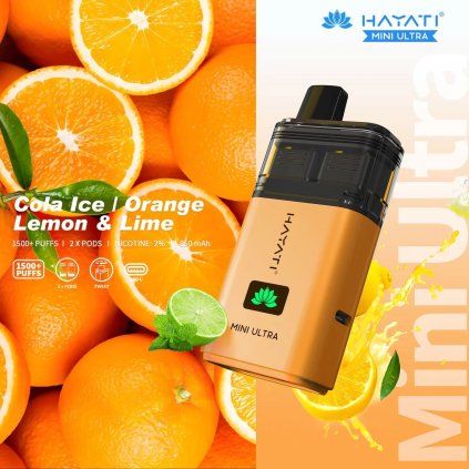 Hayati Mini Ultra 1500 Cola ice Orange Lemon Lime