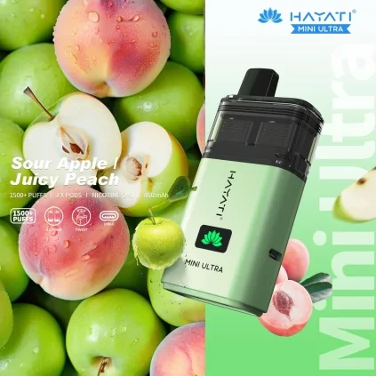Hayati Mini Ultra 1500 Sour Apple Juicy Peach