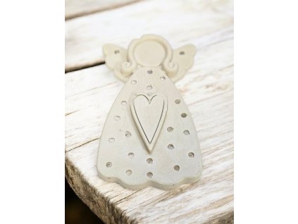 Dekorativní sádrový anděl – závěsná ozdoba
