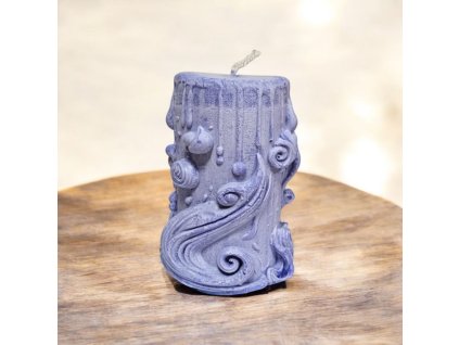 Dekorativní svíčka – Fialový vír