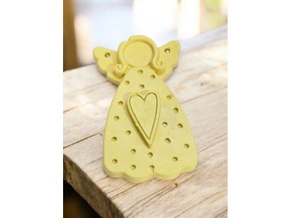 Keramický anděl žlutý