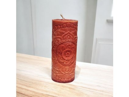 Dekorativní mandalová svíčka – sojový vosk