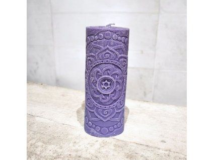 Svíčka mandala  fialová