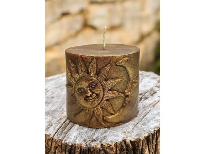 Svíčka „Slunce & Měsíc“ – olivový vosk s magickou energií
