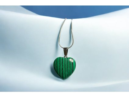 Náhrdelník - Srdce z Malachitu