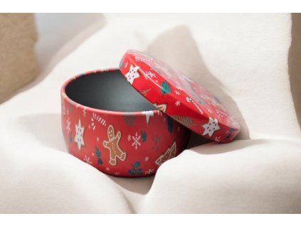 Plechová dárková krabička s vánočním motivem