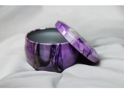 Dekorativní kovová krabička s víčkem