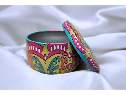 Dárková kovová krabička s víčkem