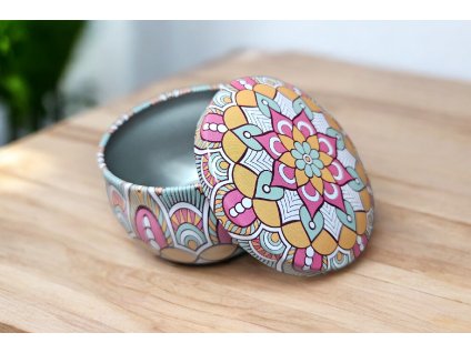 Dekorativní kovová dóza s víčkem