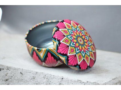 Kovová dóza s víčkem – mandala