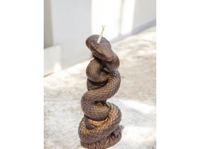Dekorativní svíčka – Bronzový had