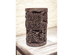 Svíčka Merry Christmas - tmavě hnědá