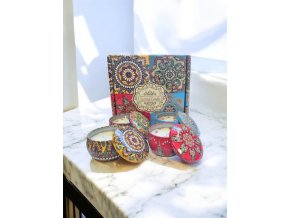 Sada aromatických svíček v dózách – sójový vosk