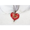 Ručně vyráběný náhrdelník Srdce s kvítky
