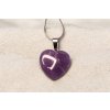 Náhrdelník se srdcem z přírodního ametystu