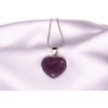 Náhrdelník se srdcem z přírodního ametystu
