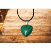 Náhrdelník se srdíčkem – malachit