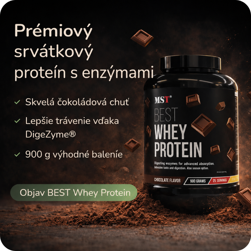 Protein Best Whey + Enzýmy – čokoláda 900 g