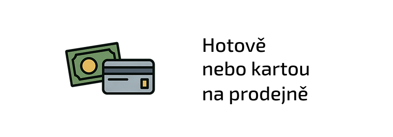 Platba kartou nebo hotově při osobním odběru