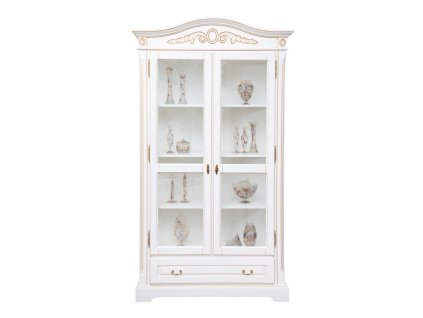 prosklená vitrína bílá mery (dvoudveřová)